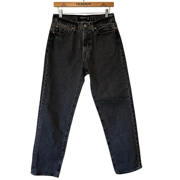 Abercrombie & Fitch Denim - Abercrombie & Fitch Jeans Loose Authentic Rigid Denim High Rise Black Women’s 29